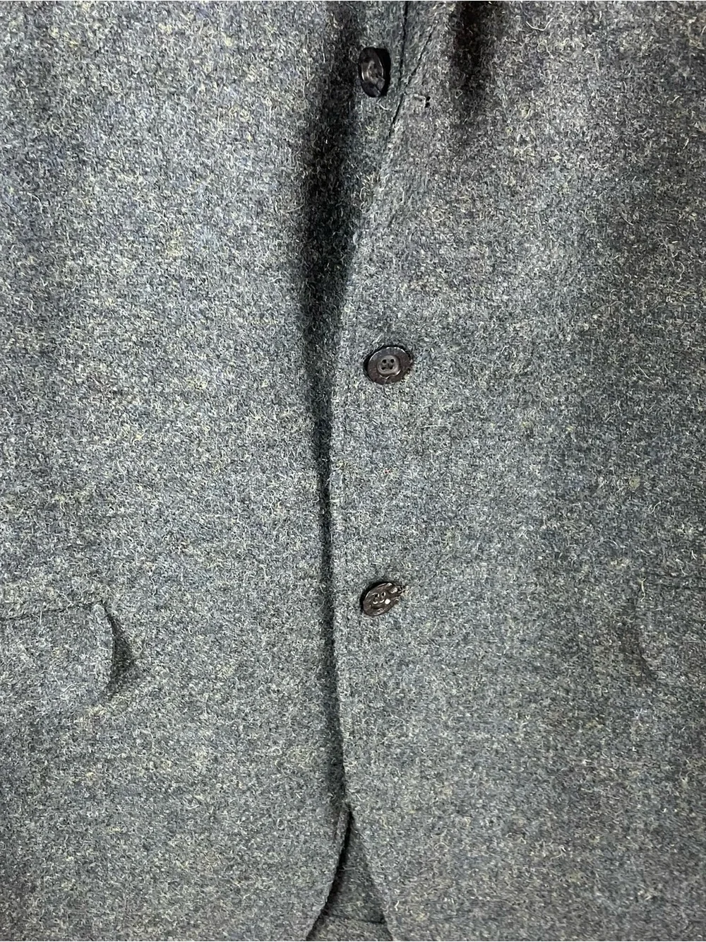 Vintage Harris Tweed Blazer 40 1960s Union Tag Virgin Wool Partially Lined